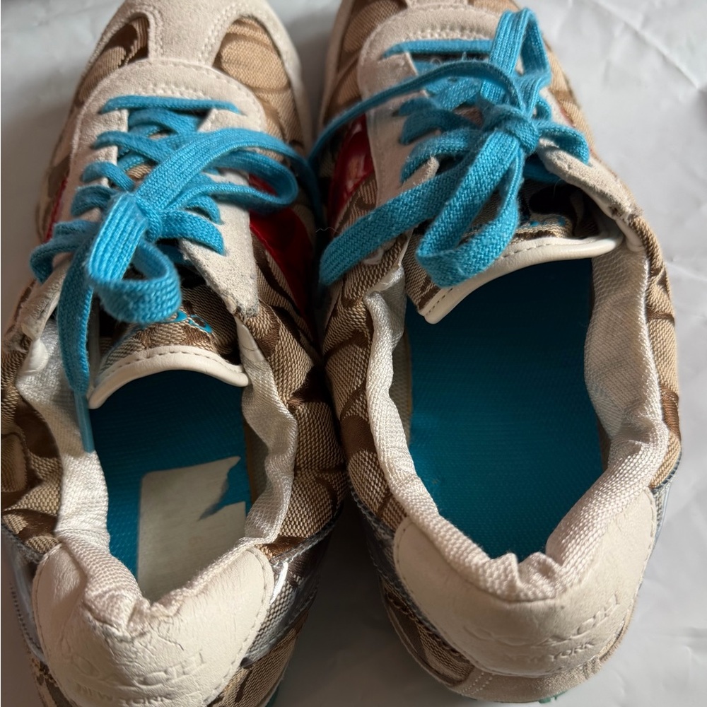 Coach White and Blue Sneakers - Picture 5 of 7